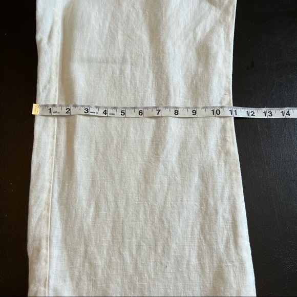 J. JILL White Linen Cropped Pants Size Large - Picture 10 of 15